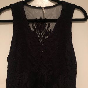 Free People Black Lace Dress